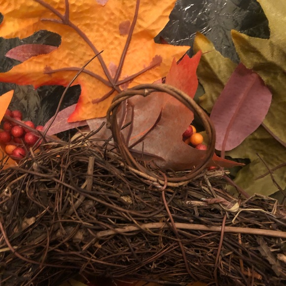 Skulls Sun Flowers Autumn Fall Halloween Wreath - Picture 7 of 8